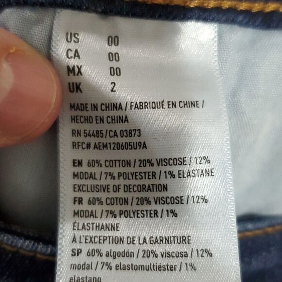 American Eagle super stretch high rise dark wash jean shorts - Picture 7 of 8